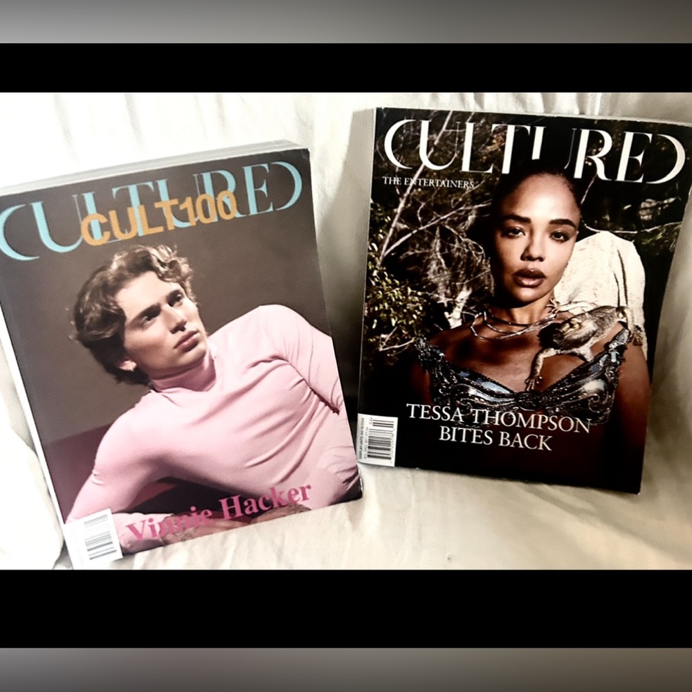 CULTURED Magazine 2 x Issues The Cult 100 Vinnie Hacker and Tessa Thompson Issue